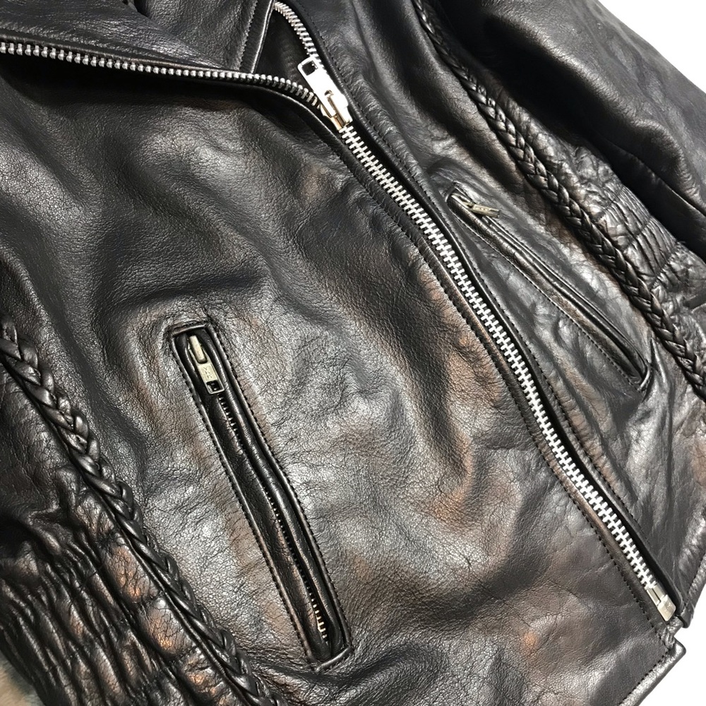 NWOT Leather Moto Jacket - Picture 3 of 8